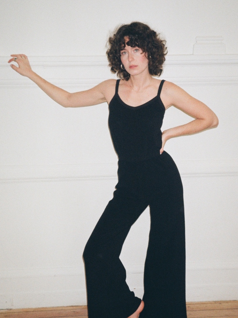 Suzie Kondi Black Terry Elma Tank Jumpsuit